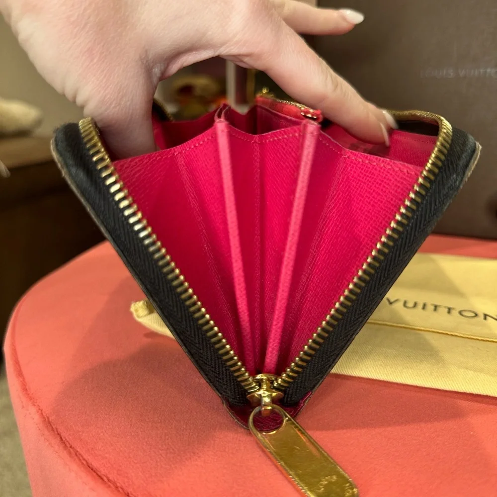 Louis Vuitton Multicolor Zippy Wallet Pink